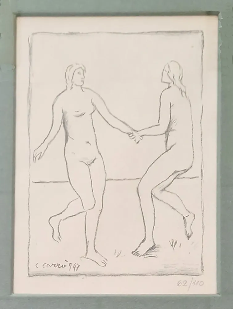 Lithographie Carra - Fanciulle
