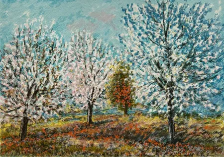 Sérigraphie Cascella - Ciliegi in fiore