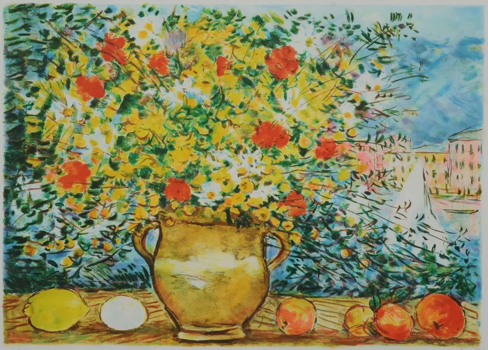 Lithographie Cascella - Vaso di fiori