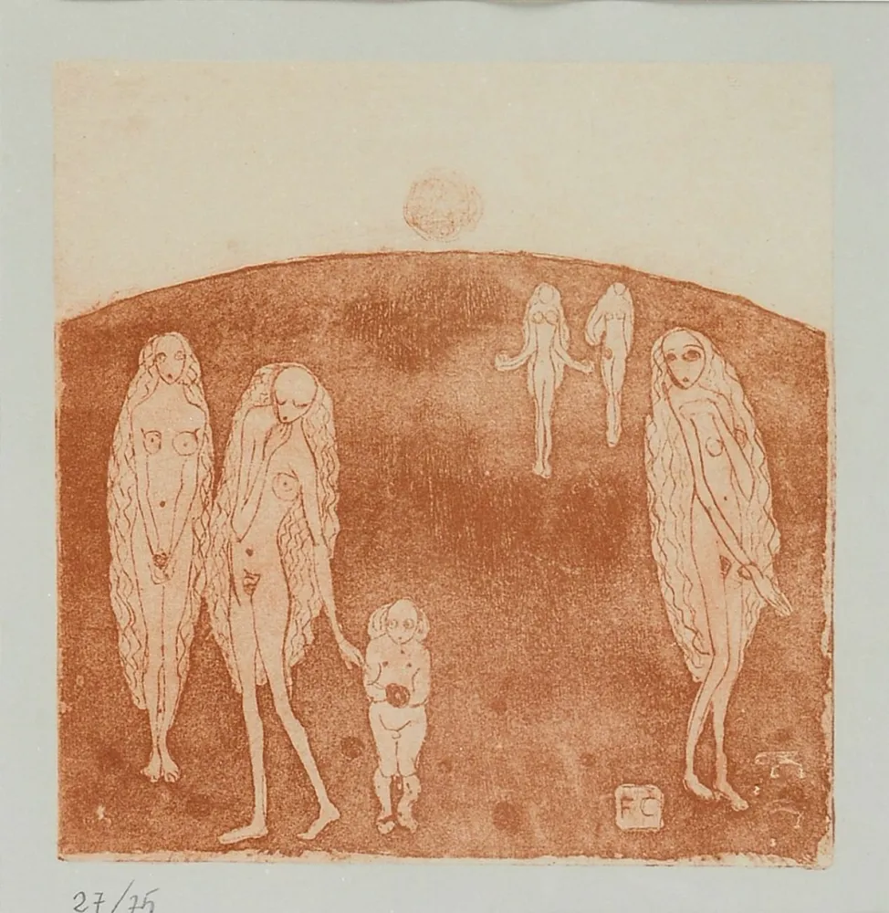 Eau-Forte Et Aquatinte Casorati - Primavera