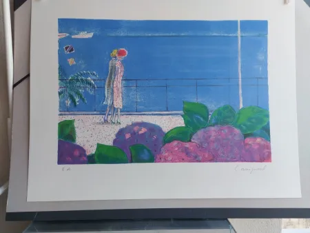 Lithographie Cassigneul  - LA CROISETTE(1983)