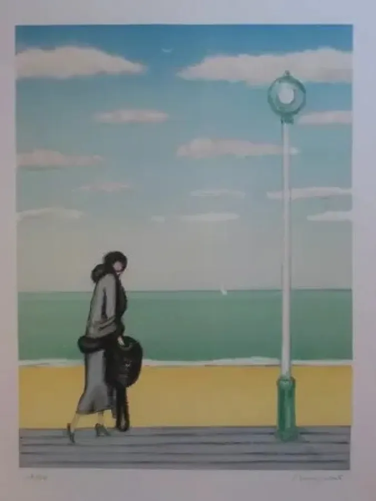 Lithographie Cassigneul  - LE LAMPADAIRE 1976 