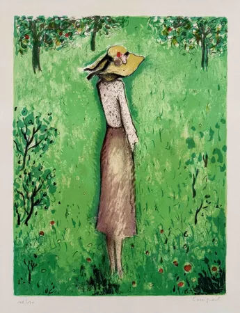 Lithographie Cassigneul  - Les Pommiers