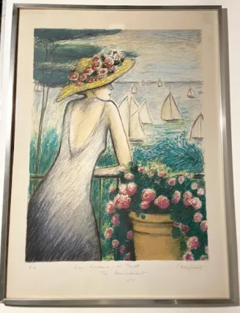 Lithographie Cassigneul  - Les Voiles