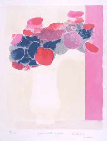 Lithographie Cathelin - Anémones 2 - Anemones 2