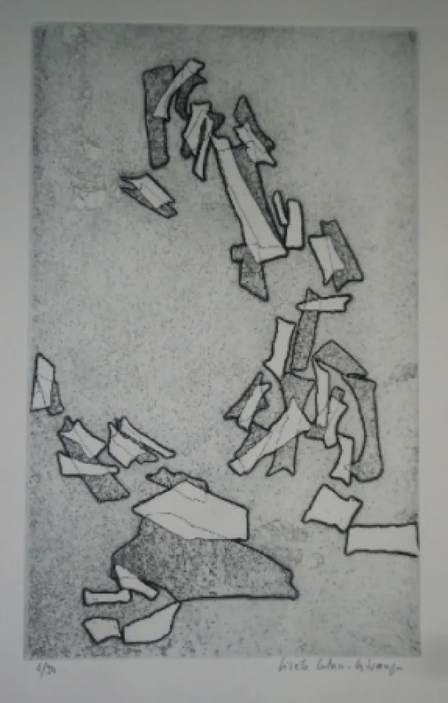 Eau-Forte Celan Lestrange - Inachevé