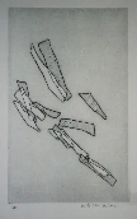 Eau-Forte Celan Lestrange - Inachevé