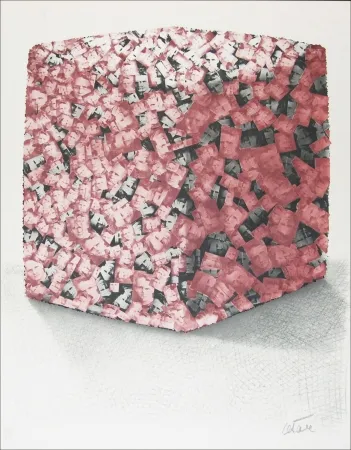 Lithographie Cesar - Marie Curie