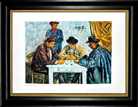 Aquatinte Cezanne - Les joueurs de cartes