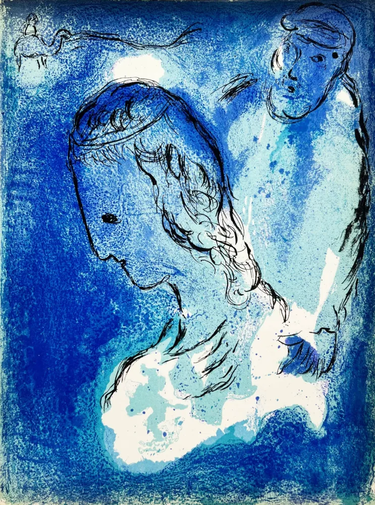 Lithographie Chagall - Abraham und Sarah