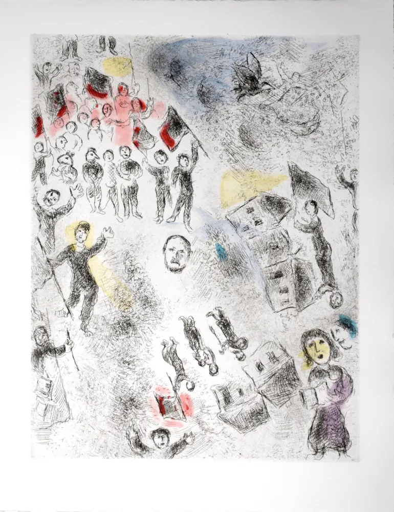 Eau-Forte Et Aquatinte Chagall - Celui qui dit les choses sans rien dire, 1976 - PLATE 5