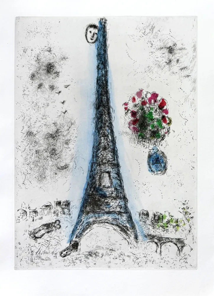 Eau-Forte Chagall - Celui qui dit les choses sans rien dire, Planche I