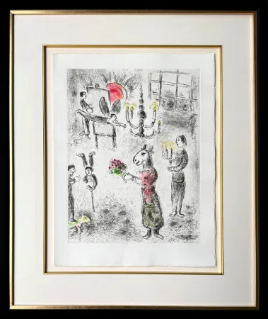 Eau-Forte Chagall - Celui qui dit les choses sans rien dire, Planche VII
