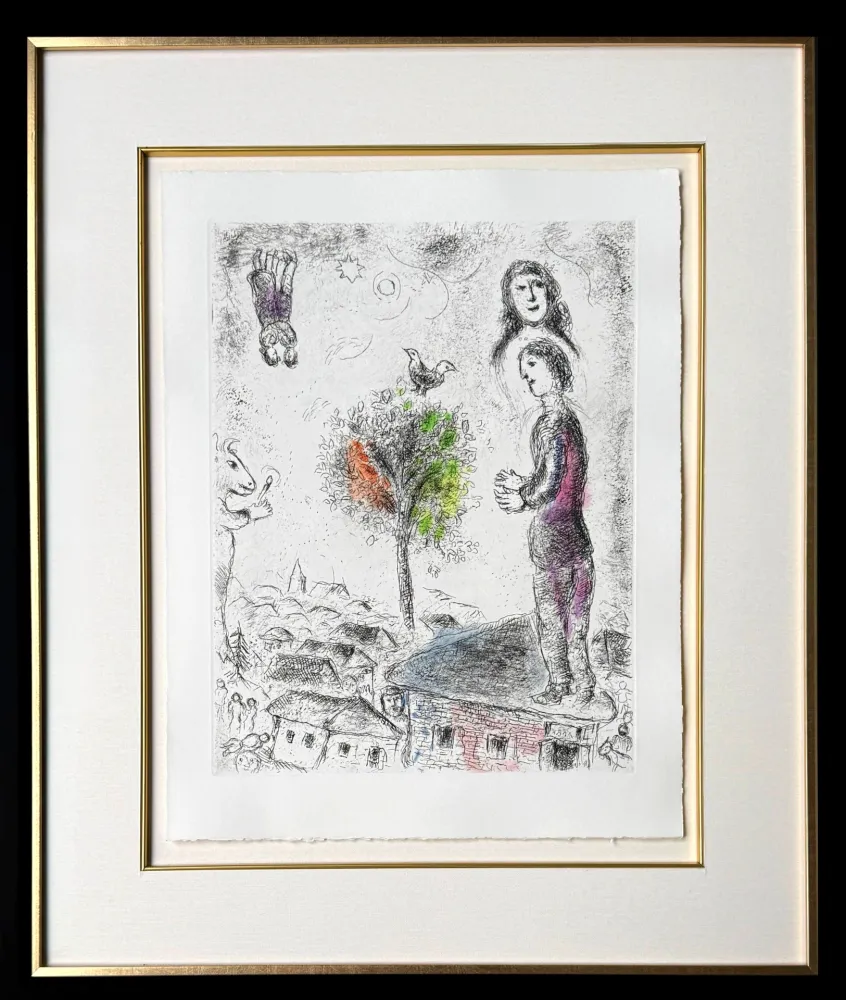 Eau-Forte Chagall - Celui qui dit les choses sans rien dire, Planche VIII