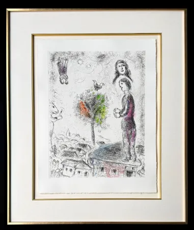Eau-Forte Chagall - Celui qui dit les choses sans rien dire, Planche VIII