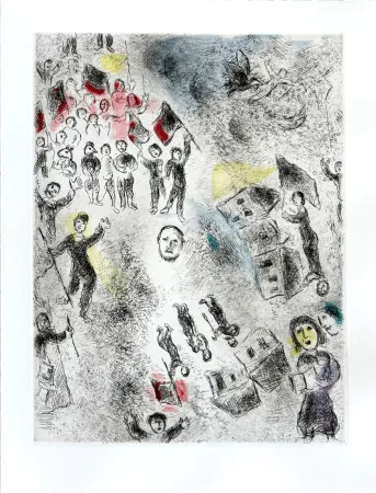 Eau-Forte Chagall - Celui qui dit les choses sans rien dire, Planche XI