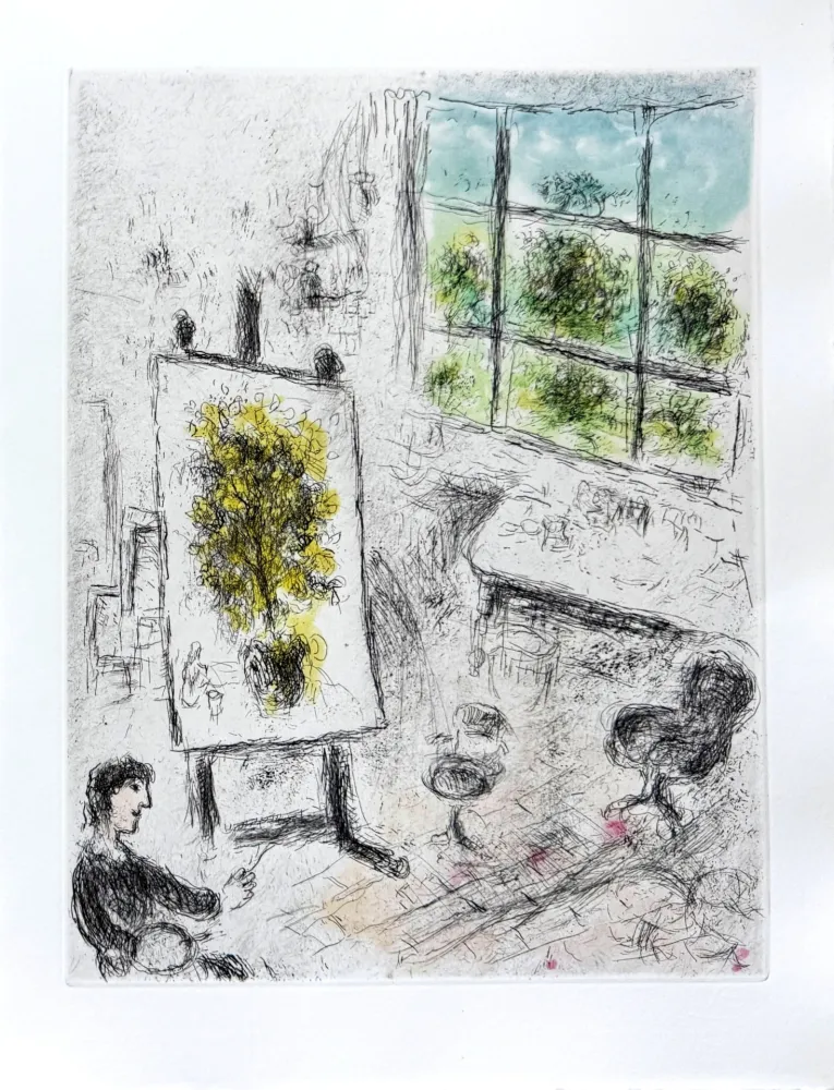 Eau-Forte Chagall - Celui qui dit les choses sans rien dire, Planche XIII