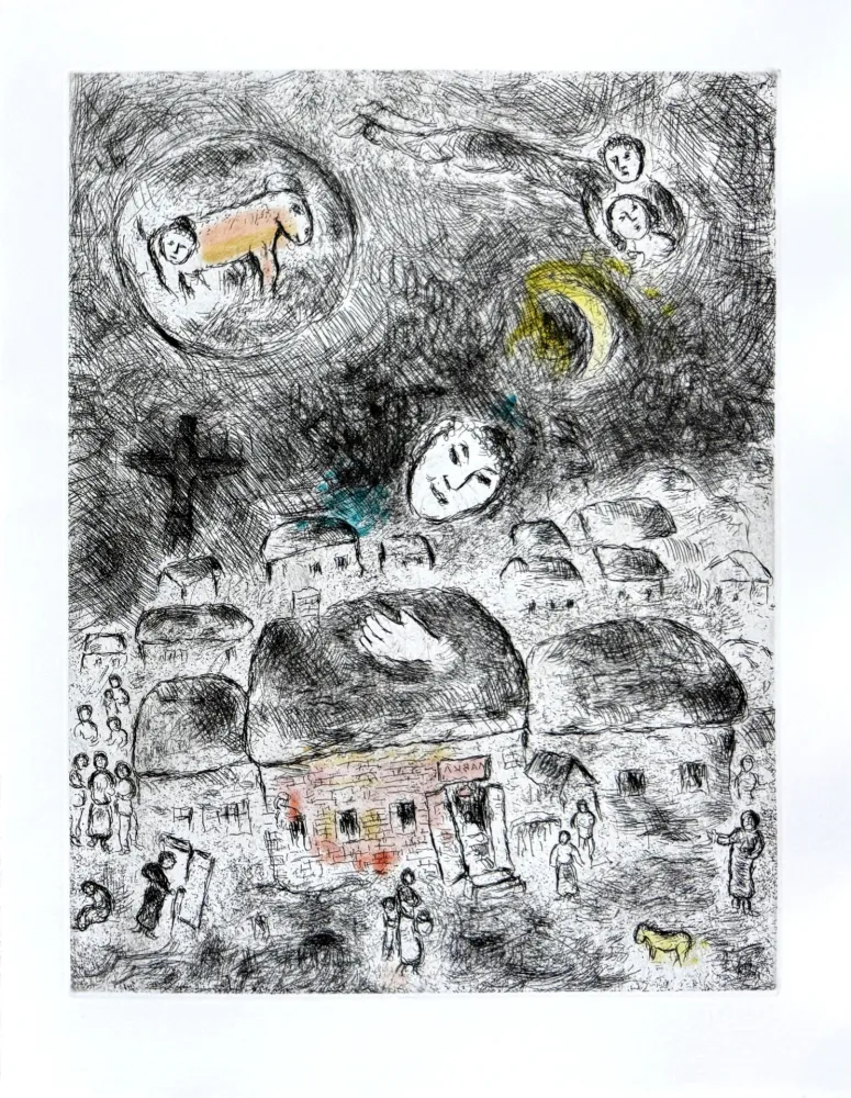 Eau-Forte Et Aquatinte Chagall - Celui qui dit les choses sans rien dire, Planche XVII