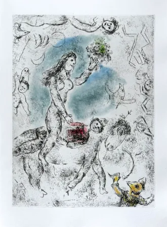 Eau-Forte Et Aquatinte Chagall - Celui qui dit les choses sans rien dire, Planche XXII