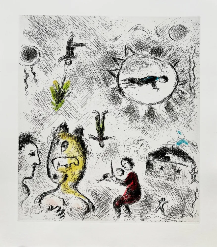 Eau-Forte Et Aquatinte Chagall - Celui qui dit les choses sans rien dire, Planche XXV