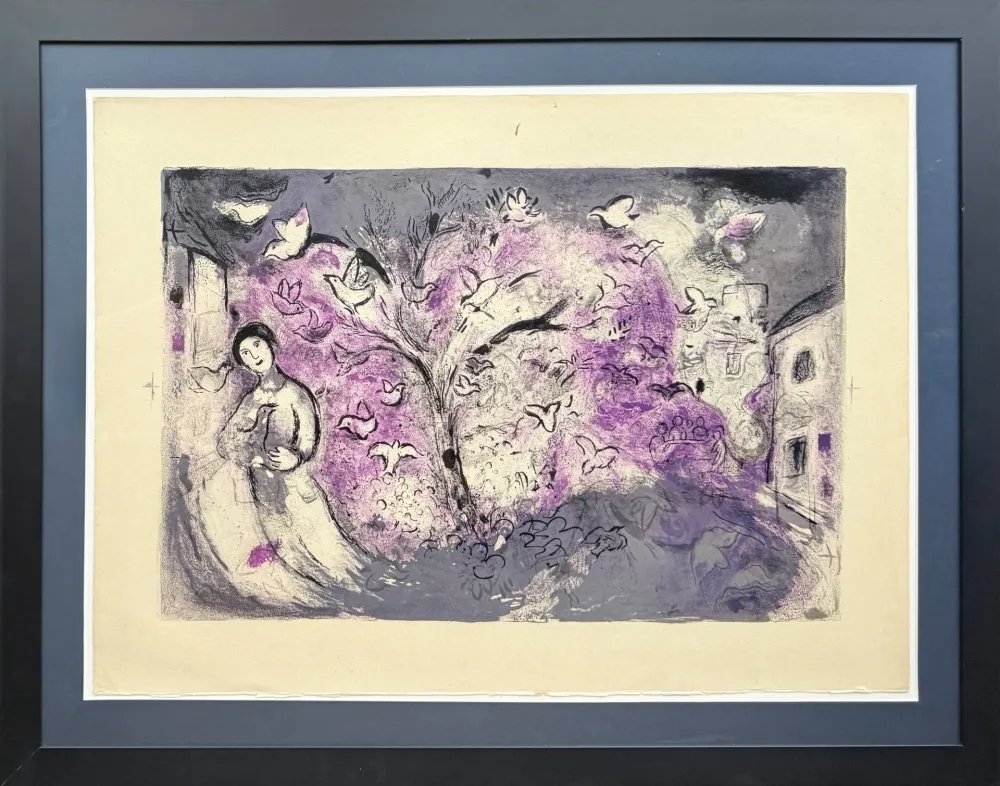 Lithographie Chagall - Daphnes and Chloé, Planche XXVI