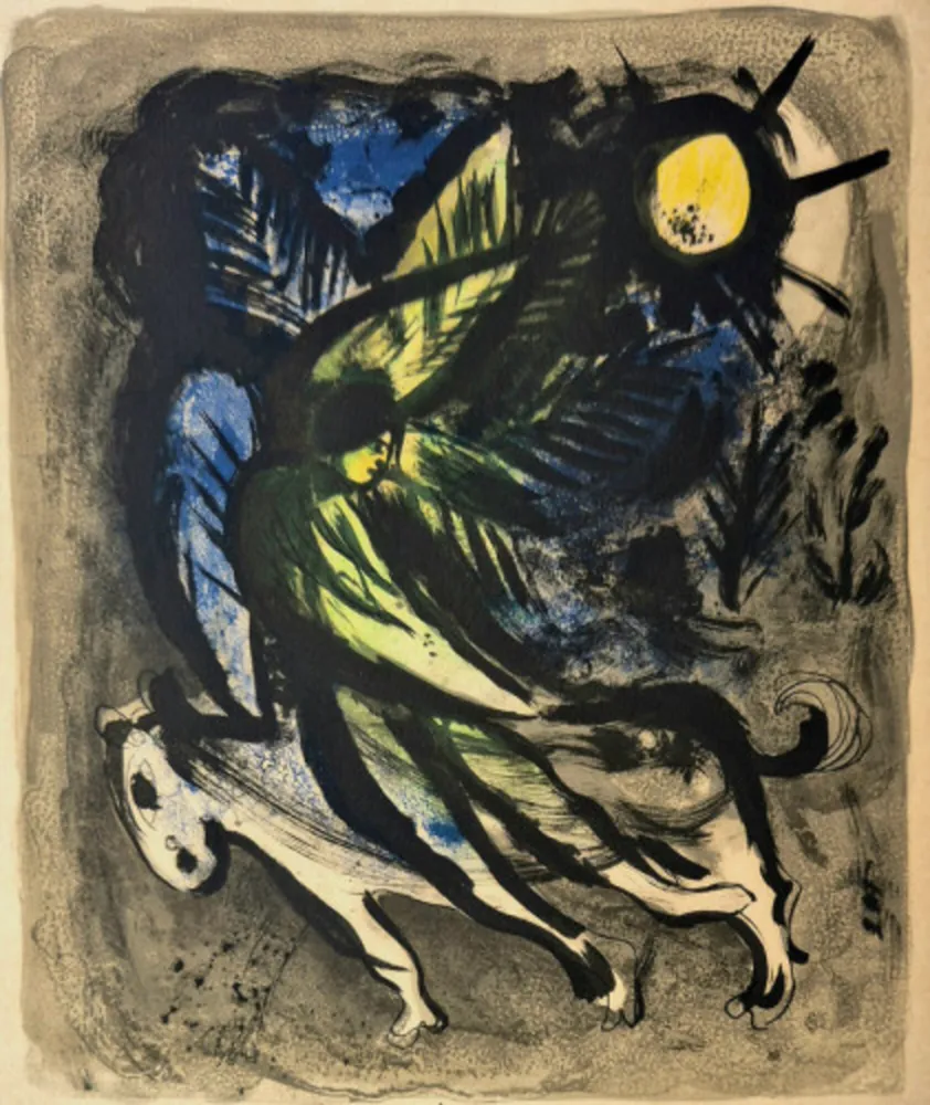 Lithographie Chagall - Der Engel (The Angel)