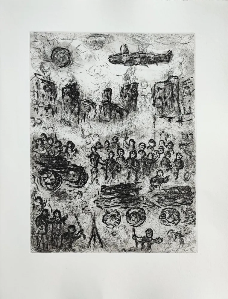 Eau-Forte Chagall - Et sur la terre