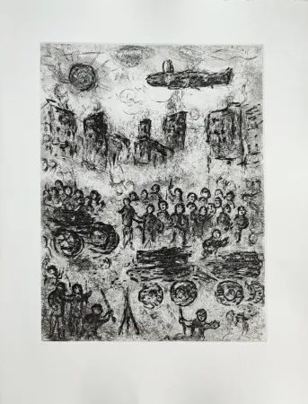 Eau-Forte Chagall - Et sur la terre
