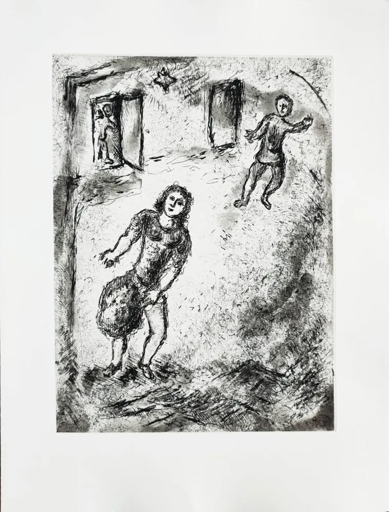 Eau-Forte Chagall - Et sur la terre