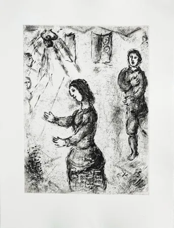 Eau-Forte Chagall - Et sur la terre