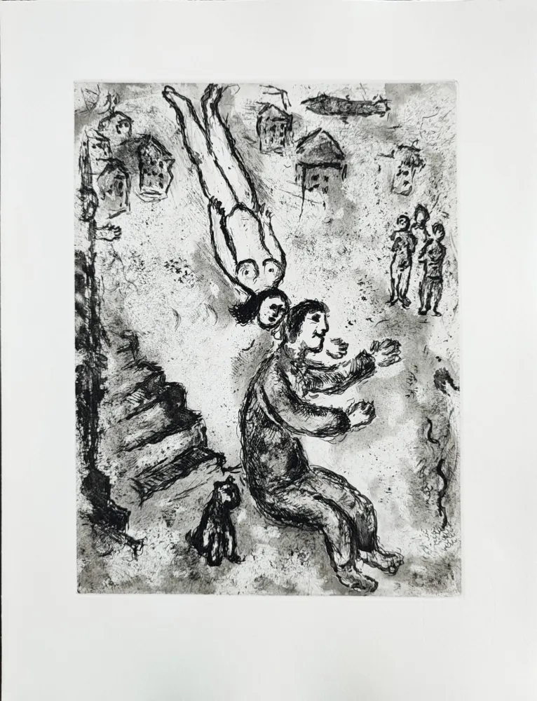 Eau-Forte Chagall - Et sur la terre