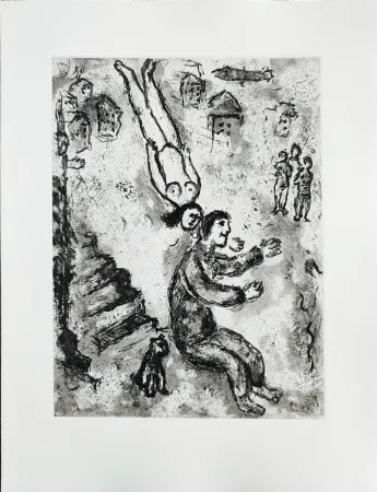 Eau-Forte Chagall - Et sur la terre