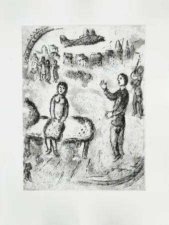 Eau-Forte Chagall - Et sur la terre