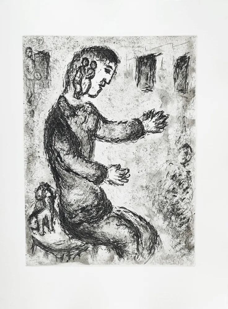 Eau-Forte Chagall - Et sur la terre