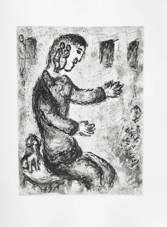 Eau-Forte Chagall - Et sur la terre