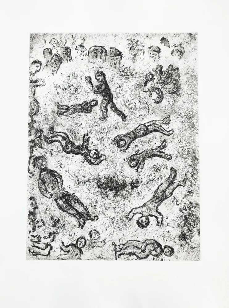 Eau-Forte Chagall - Et sur la terre