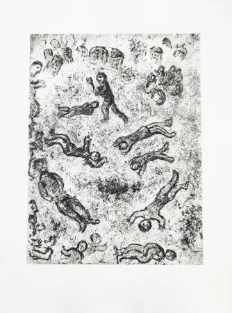 Eau-Forte Chagall - Et sur la terre