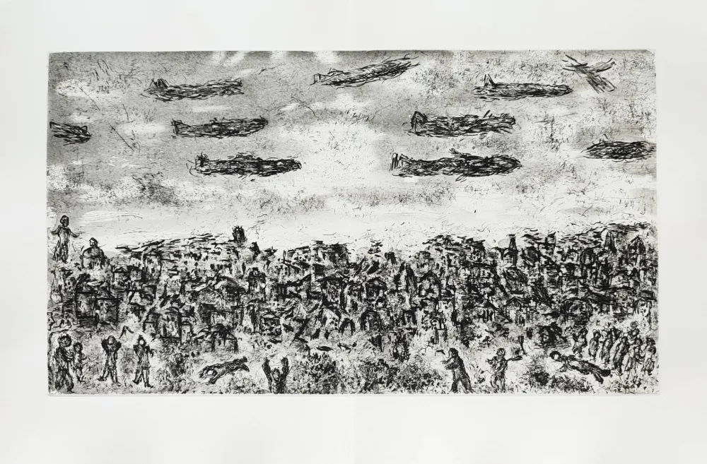 Eau-Forte Chagall - Et sur la terre