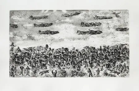 Eau-Forte Chagall - Et sur la terre
