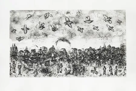 Eau-Forte Chagall - Et sur la terre