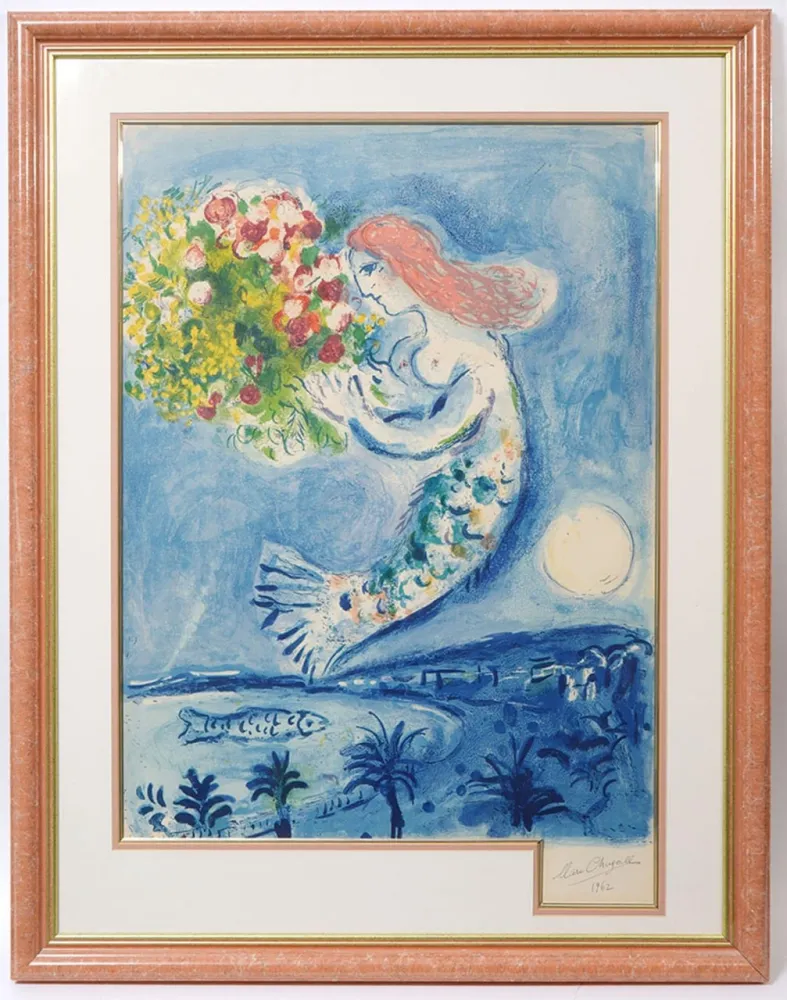 Lithographie Chagall - Hand-signed - La Baie des Anges