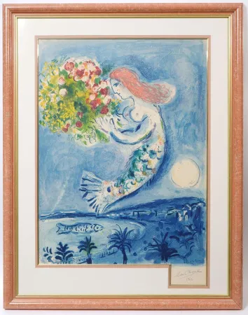 Lithographie Chagall - Hand-signed - La Baie des Anges