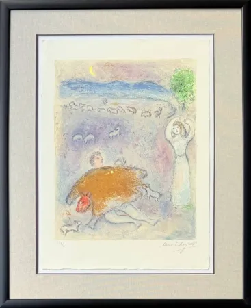Lithographie Chagall - (handsigned) La Ruse de Dorcon, from Daphnis et Chloé