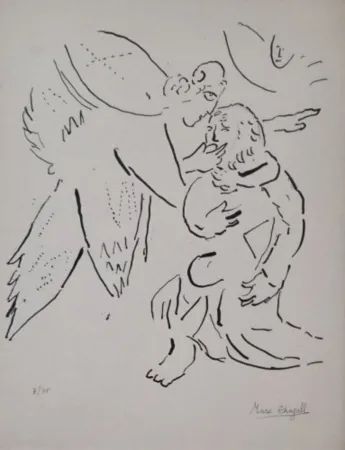 Lithographie Chagall - Isaiah Divinely Inspired