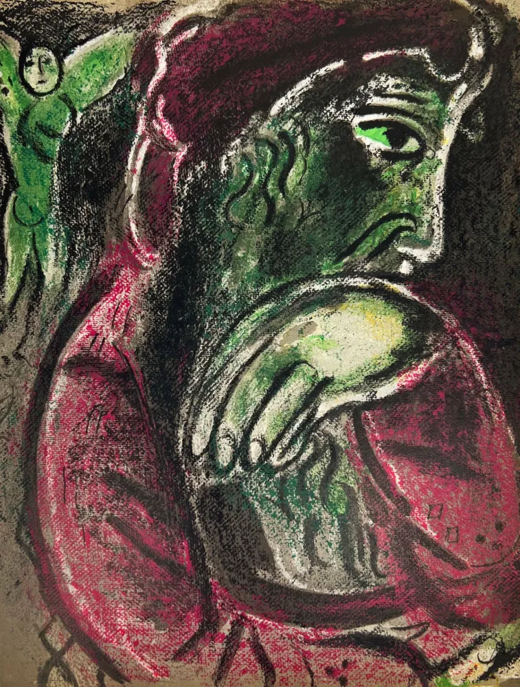 Lithographie Chagall - Job in Despair