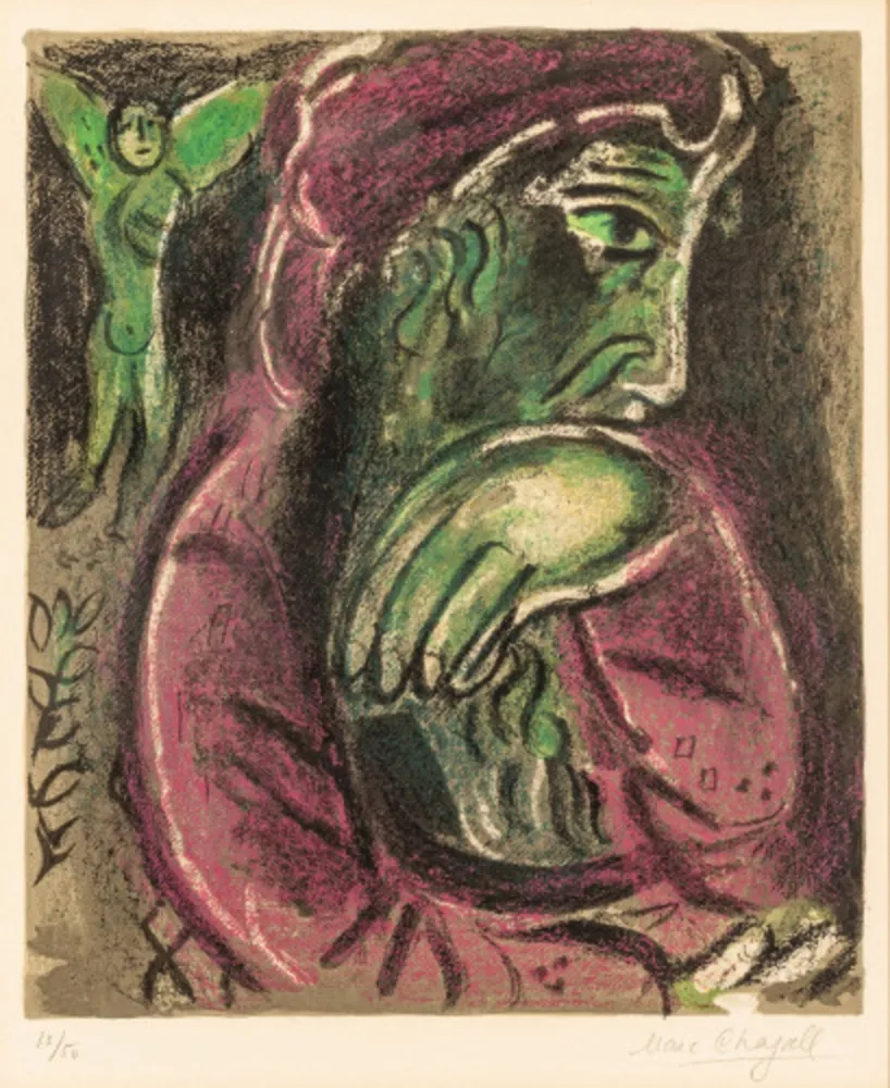 Lithographie Chagall - Job in Despair
