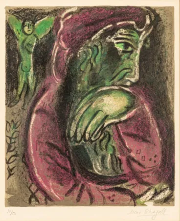 Lithographie Chagall - Job in Despair