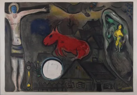 Lithographie Chagall - La crucifixion mystique