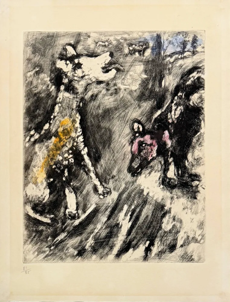 Eau-Forte Chagall - La Lice et sa compagne