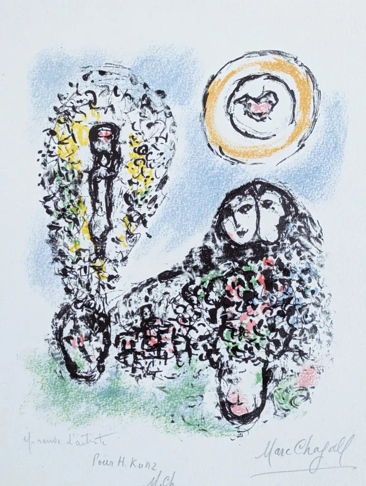 Lithographie Chagall - La Mise en mots 